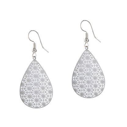 Fashion medium lattice teardrop drop earrings - MFE2954