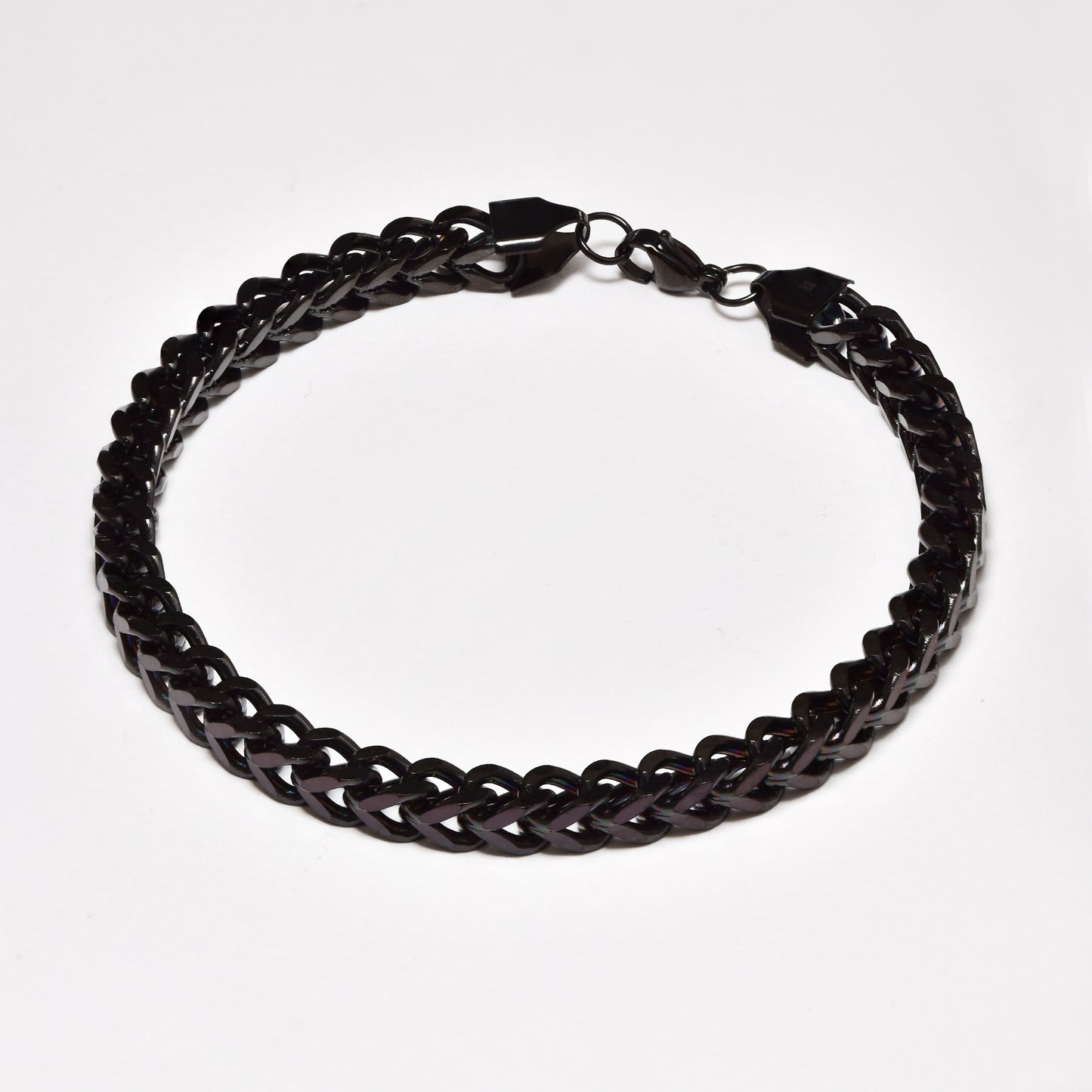 Buy 1 get 1 FREE - NCSSB068 - Steel 23.5mm x 6mm square box curb bracelet