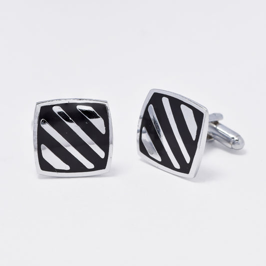 NCFC009 - Two toned thick stripe cufflinks