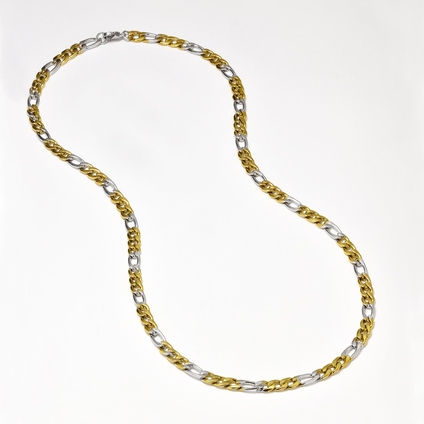 NCSSN029 - Steel two toned figaro chain