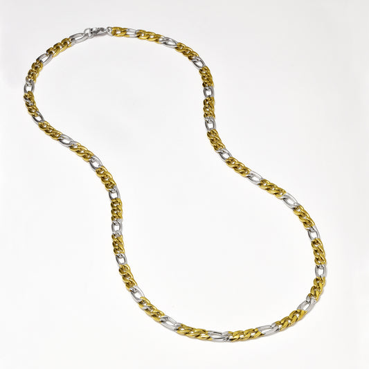 NCSSN029 - Steel two toned figaro chain