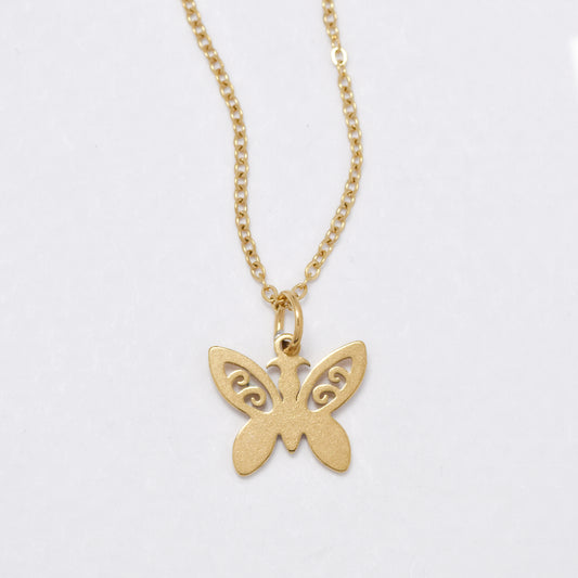 NCSSN030 - Steel butterfly charm necklace
