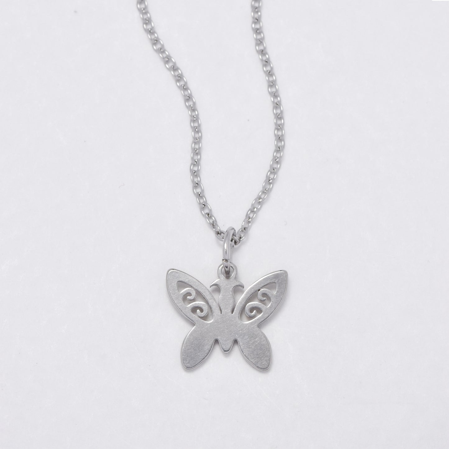 NCSSN030 - Steel butterfly charm necklace