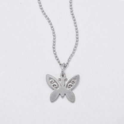 NCSSN030 - Steel butterfly charm necklace