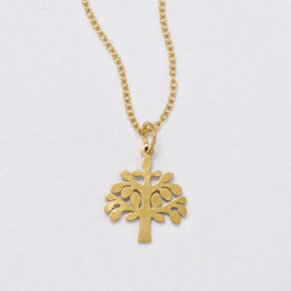NCSSN031 - Steel tree of life charm necklace