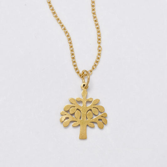 NCSSN031 - Steel tree of life charm necklace