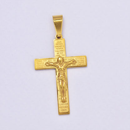 Buy 1 get 1 FREE - Stainless steel prayer crucifix - NCSSP023