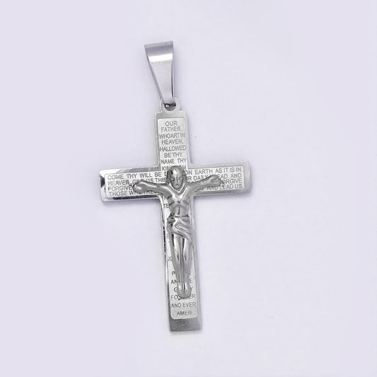 Stainless steel prayer crucifix