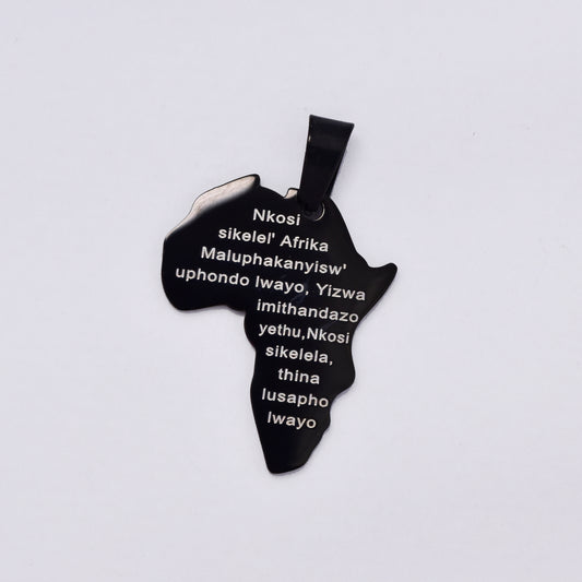 Stainless steel Africa map pendant - NCSSP037