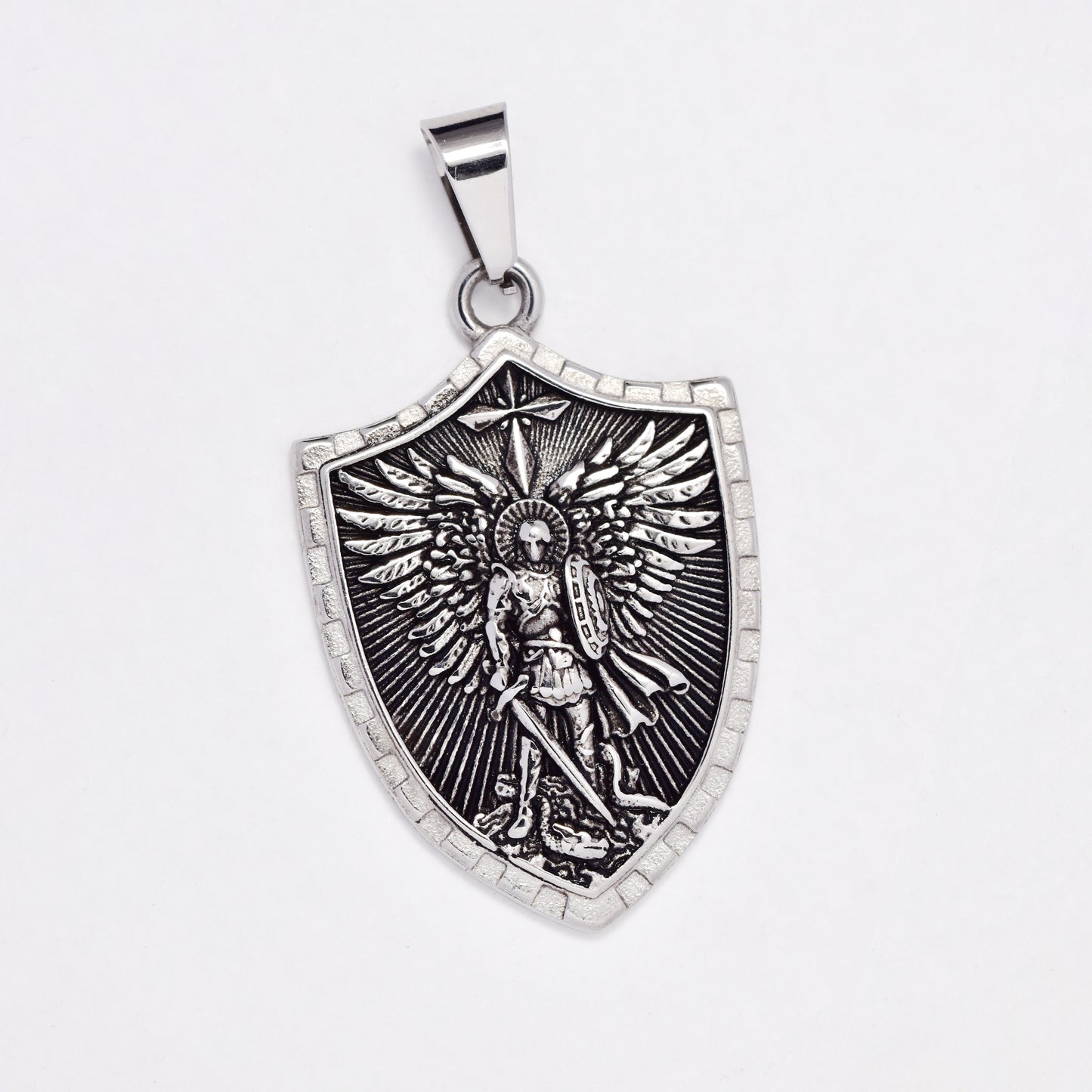NCSSP063i - Steel St. Michael pendant