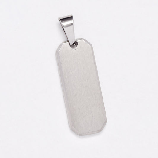 NCSSP066i - Steel engraveable dogtag pendant