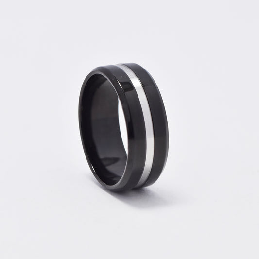 Buy 1 get 1 FREE - NCSSR032i - Steel two toned ring