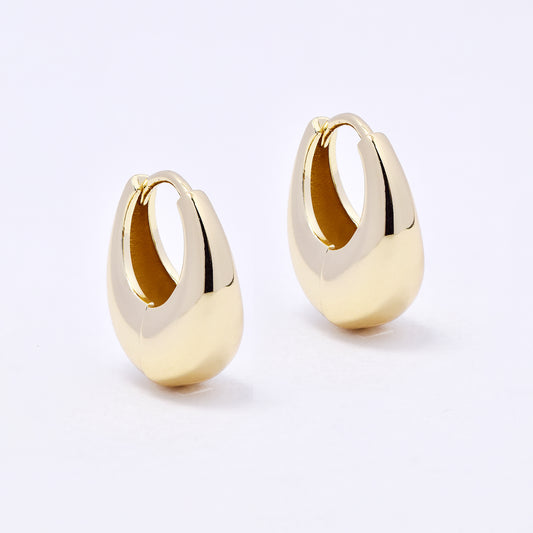 PYE7222 - Premium brass 19mm x 8mm creole hoop earring
