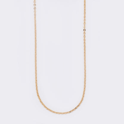 Premium rose gold plated 1mm x 45cm anchor chain - 2 pack - PYN5695