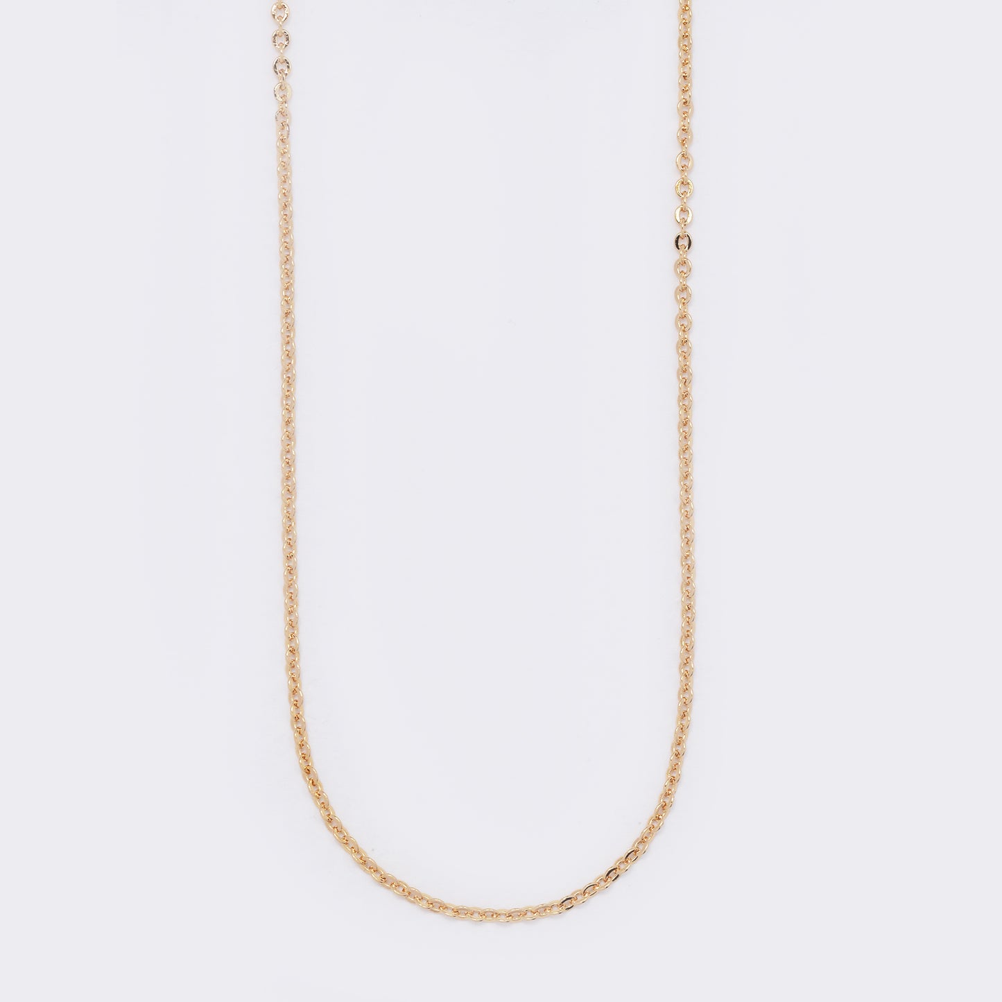 Premium 18k rose gold plated 1mm x 45cm anchor chain - 2 pack - PYN5695A