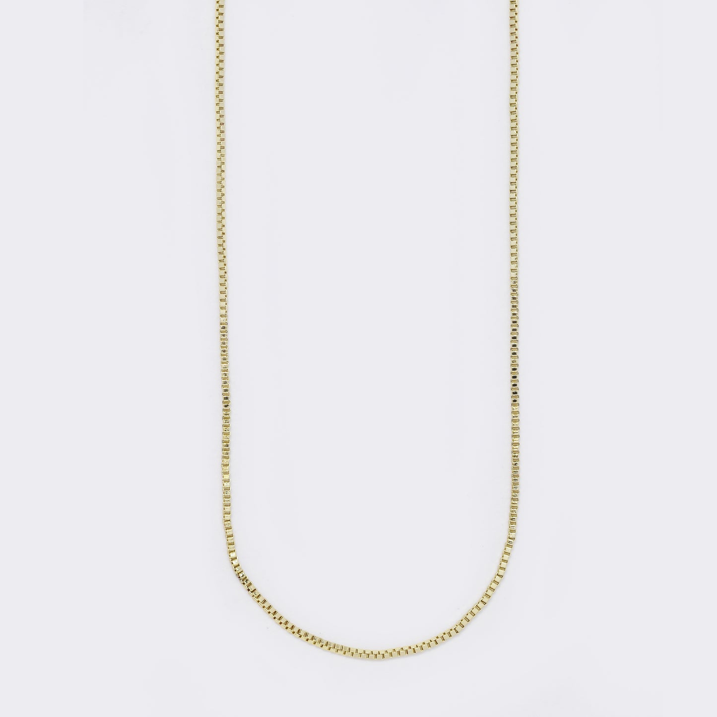 Premium gold plated 1mm x 45cm box chain - 2 pack - PYN5698