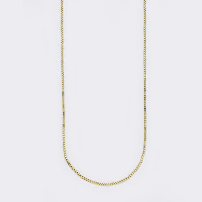Premium gold plated 1mm x 45cm box chain - 2 pack - PYN5698
