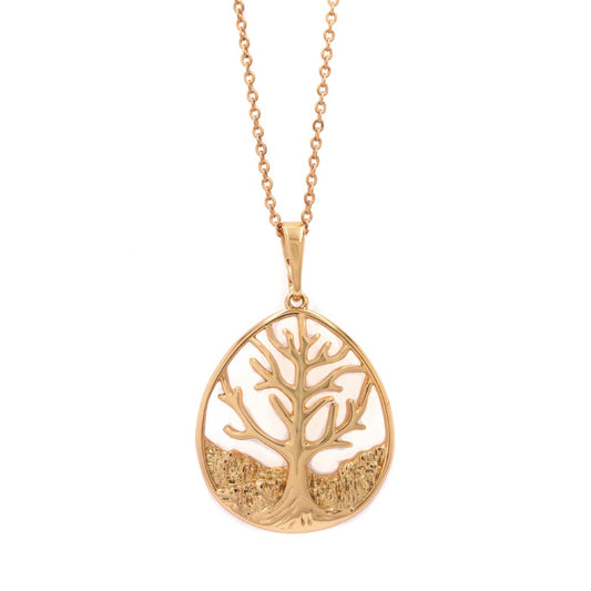 Premium teardrop tree of life pendant necklace