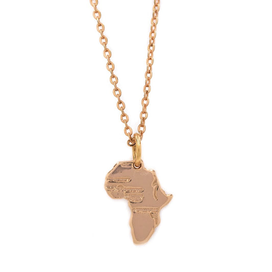 PYP4224 - Premium brass Africa pendant on chain