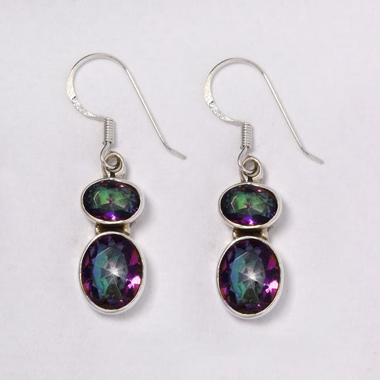 925 Silver gemstone 5.5g drop earring - S925GEM-6-A