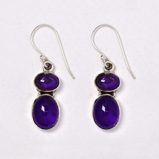 925 Silver gemstone 5.5g drop earring - S925GEM-6-E