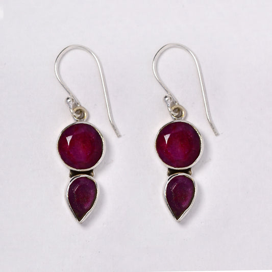 925 Silver gemstone 5.5g drop earring - S925GEM-6-F
