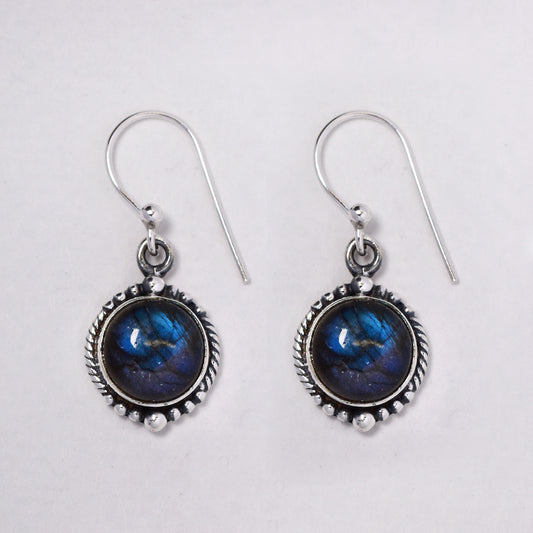 925 Silver gemstone 5.5g drop earring - S925GEM-6-H