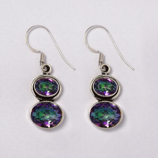 925 Silver gemstone 6g drop earring - S925GEM-7-C