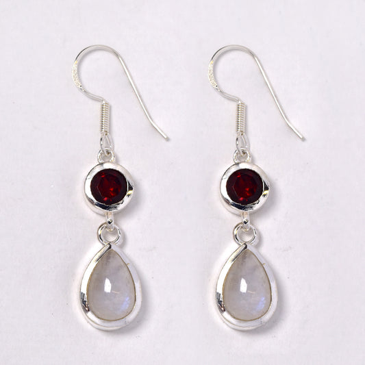 925 Silver gemstone 9.2g drop earring  - S925GEM-8-D