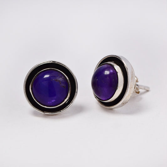 925 Silver gemstone stud earrings  - S925GEM-1-F