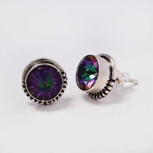 925 Silver gemstone stud earrings  - S925GEM-1-I