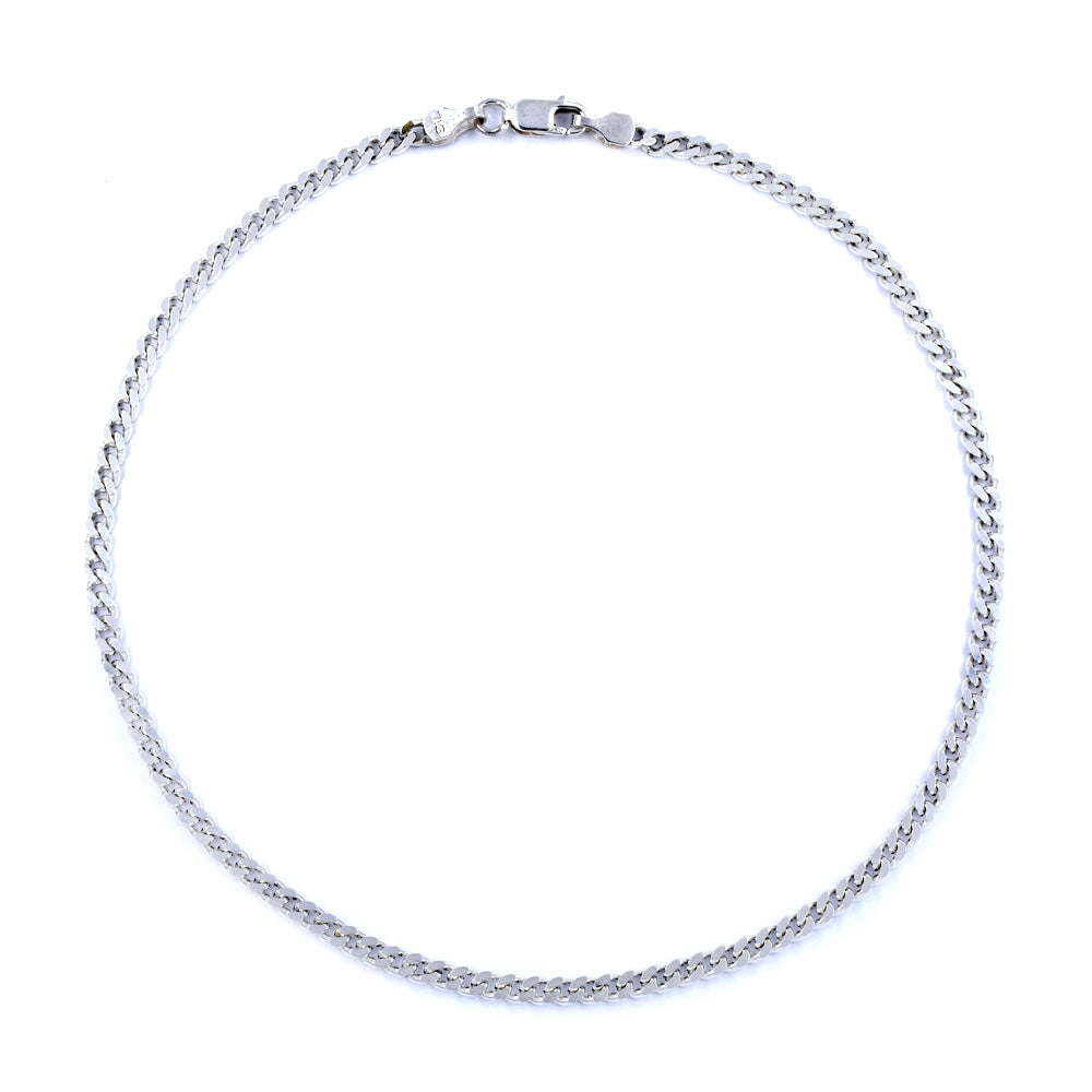 925 Silver curb 26cm x 3mm anklet