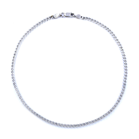 925 Silver curb 26cm x 3mm anklet