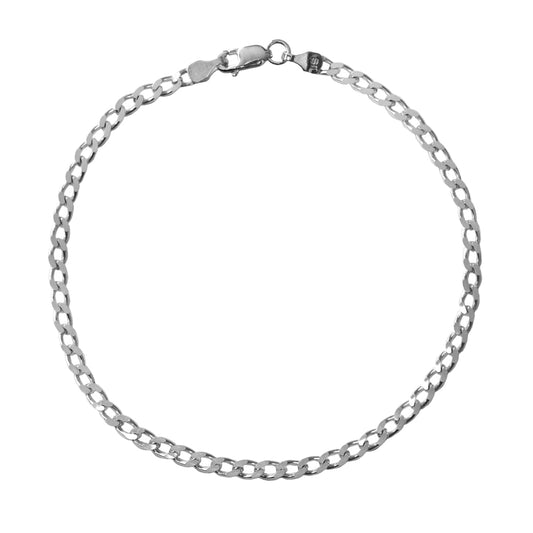 925 Silver open curb bracelet