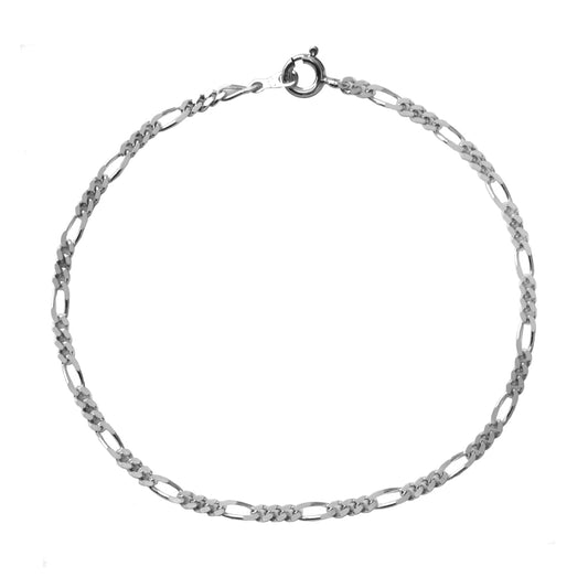 925 Silver figaro bracelet