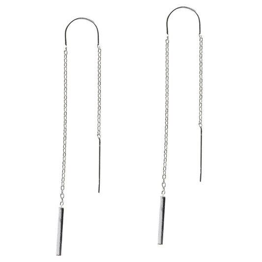 925 Silver bar drop earrings - SBE003