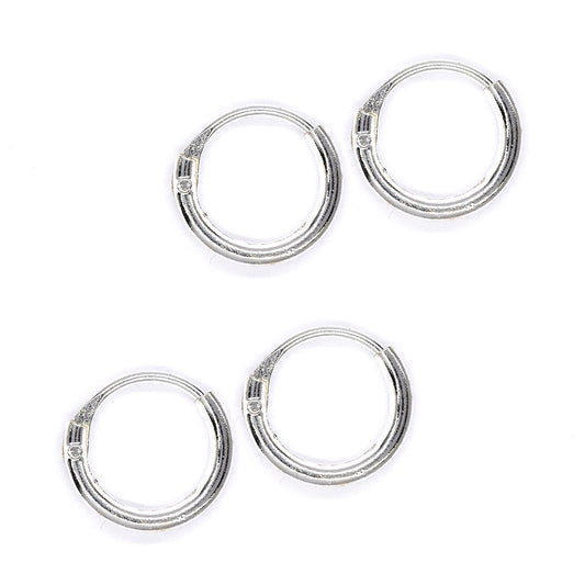 2 pack 925 Silver  9mm x 1.2mm sleeper earring - SBE012A