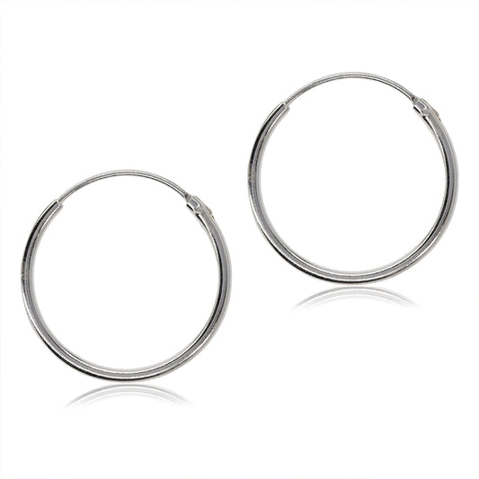 925 Silver 20mm x 1.5mm hoop earring - SBE023