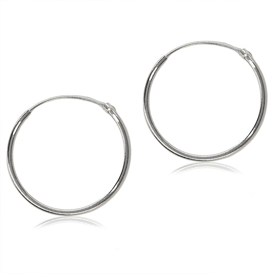 925 Silver 25mm x 1.8mm hoop earring