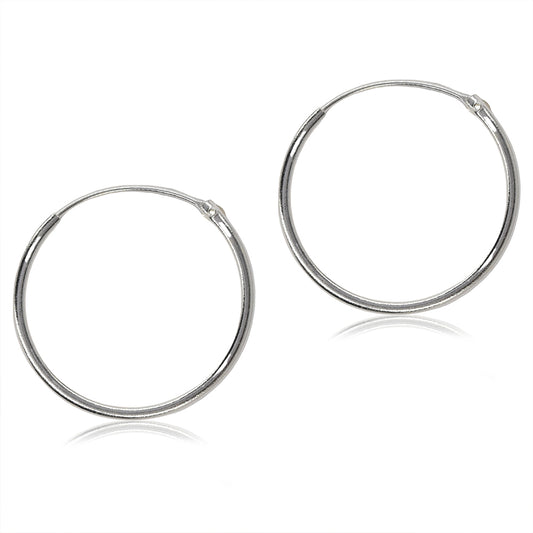 925 Silver 25mm x 1.8mm hoop earring - SBE025