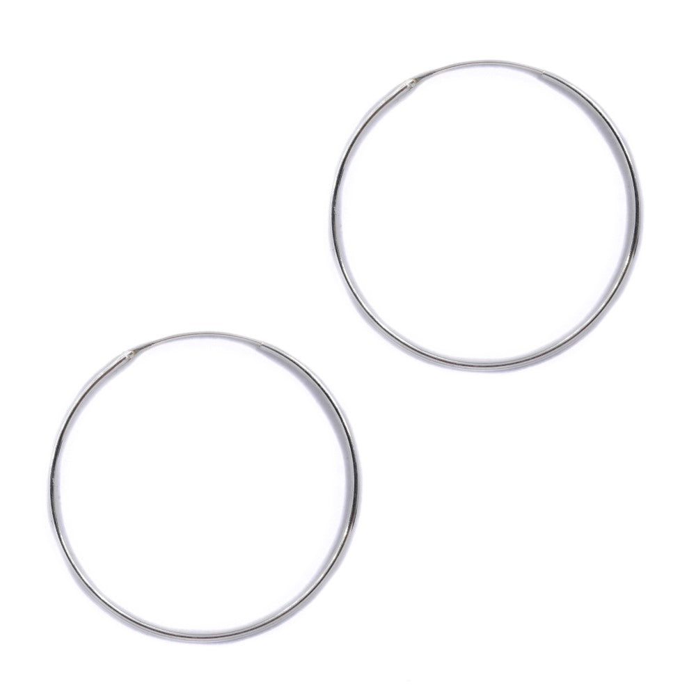 925 Silver 1.2mm x 40mm hoop - SBE064