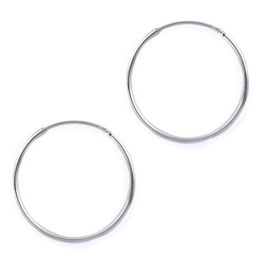 925 Silver 1.2mm x 30mm hoop - SBE065
