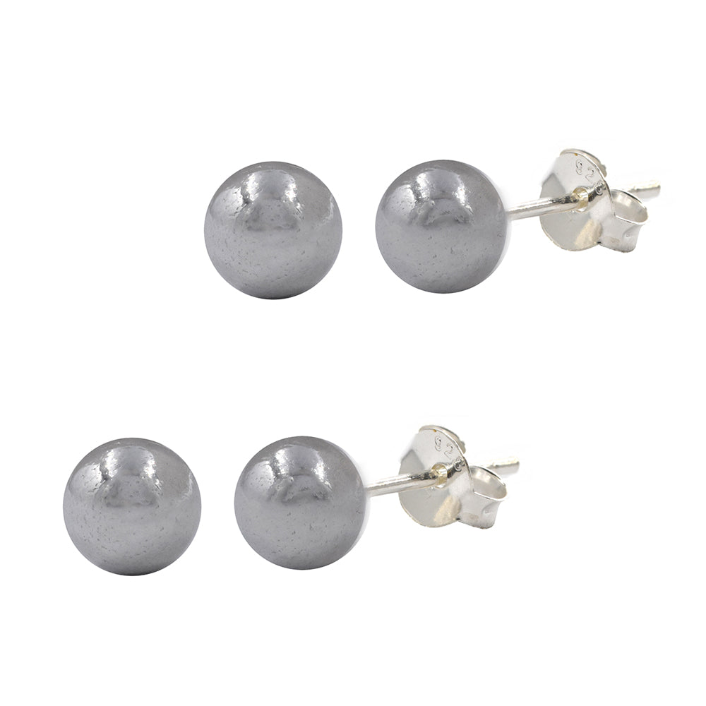 2 Pack 925 Silver 3mm ball stud earring - SBE067