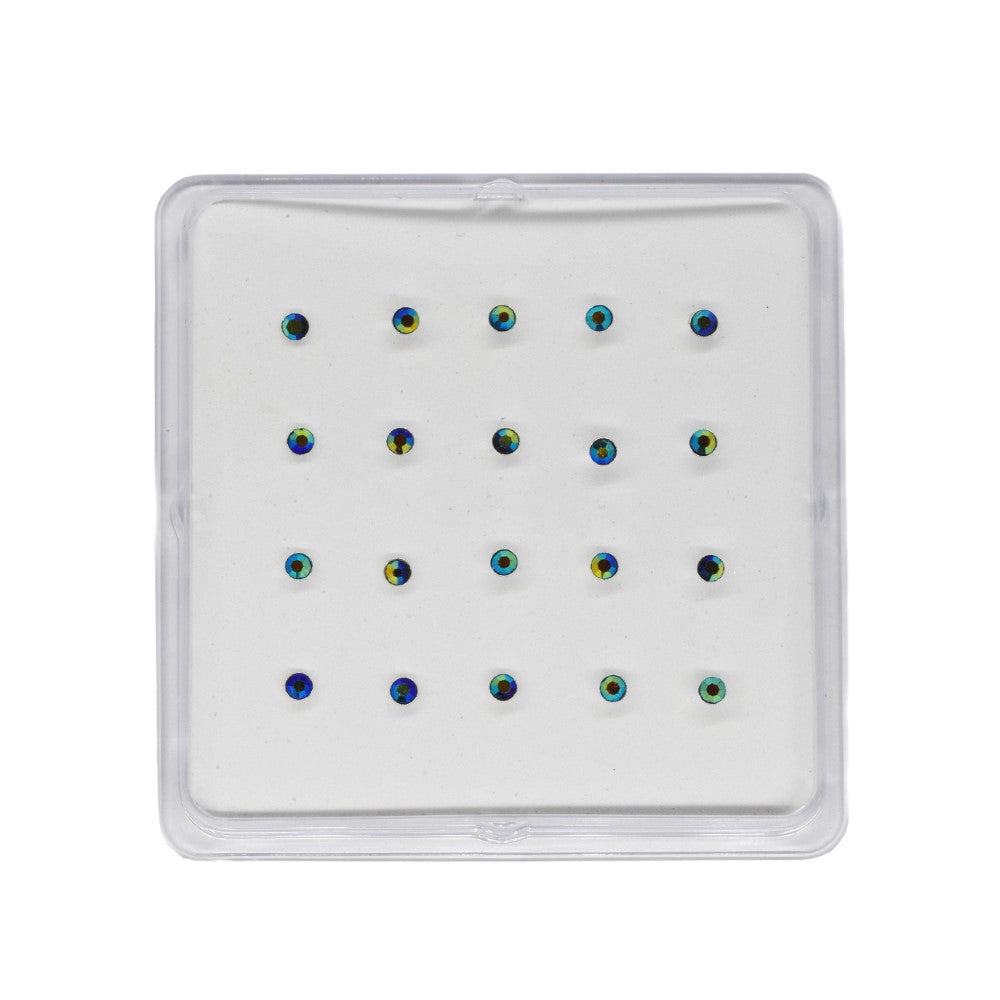 20 Piece 925 Silver metallic stone nose stud piercing - SBNS090