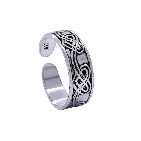 925 silver Celtic heart toe ring