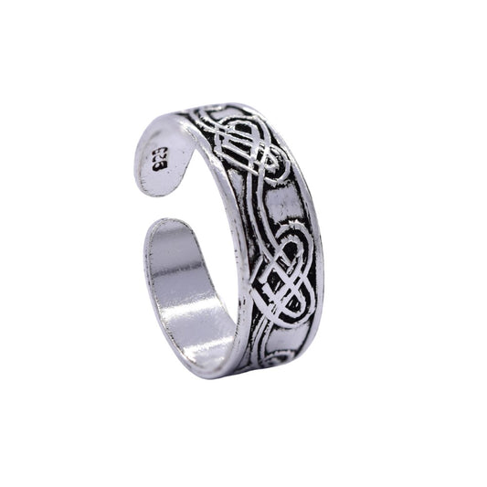 925 silver Celtic heart toe ring - SBTR084