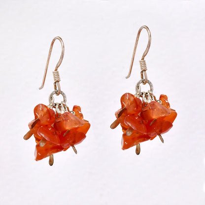 925 Silver beaded drop earrings - SE1001