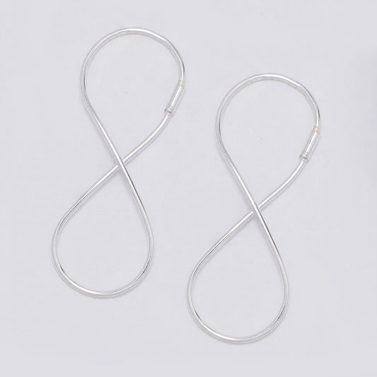 925 Silver infinity hoop earrings - SE1059