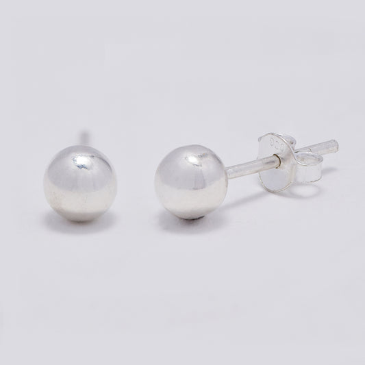 925 Silver 5mm ball stud earrings