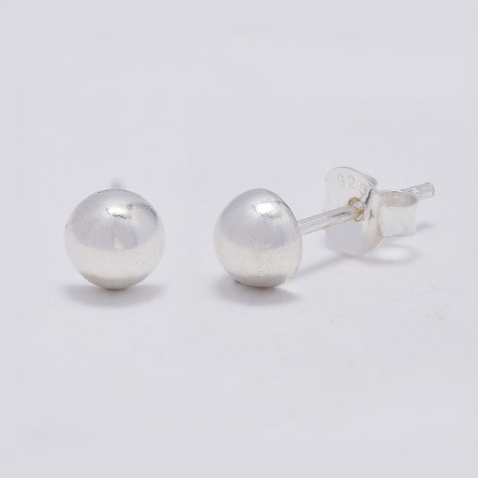 925 Silver half dome stud earrings